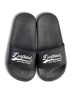 Dorfkind Letten für Kinder Sandalen Badelatschen Print Spruch Junge und Mädchen