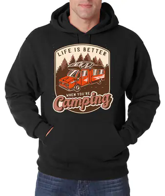 Youth Designz Herren Hoodie Life Is Better When You´re Camping Lustiger Spruch