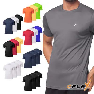 CFLEX Herren Sport Shirt 3er Pack - Fitness T-Shirt Sportswear Collection