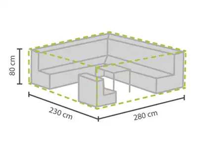 Schutzhülle Abdeckung XL für Loungemöbel, 280x230cm, Abdeckplane Lounge Garten