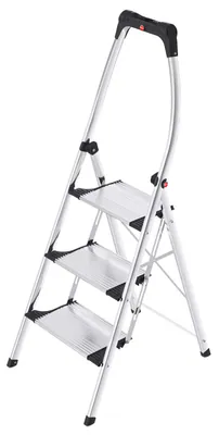 Hailo K100 Komfort-Klapptritt 3 Stufen Trittleiter Klappleiter Tritthocker Alu