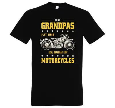 Herren T-Shirt Cool Grandpa Motorcycle Motorrad Biker Fan Spruch Opa Geschenk