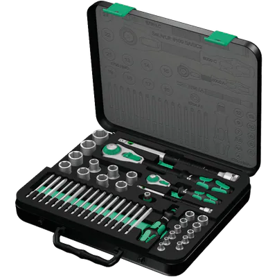 Wera 8100 SA/SC 2 Zyklop Steckschlüsselsatz 43 tlg. 1/4 und 1/2 Zoll