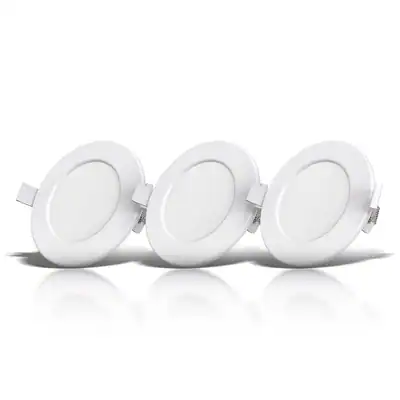 Einbaustrahler 3x LED Bad Einbauleuchten 6W Flach Spots Deckenspots IP44