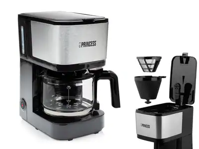 Filterkaffeemaschinen Glas Edelstahl mit Permanentfilter - Kaffeefiltermaschinen
