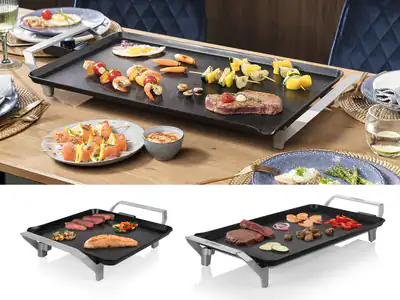 Elektro Teppanyaki mit Grillplatte - Japanischer Tischgrill elektrischer Tepan