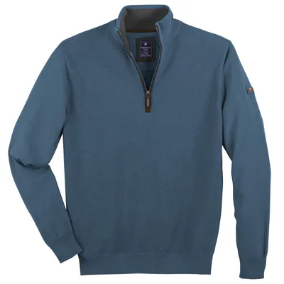 Redmond Strick-Troyer XXL blau melange Struktur