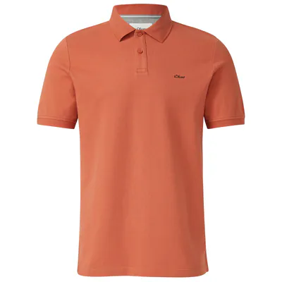 s.Oliver Übergrößen Basic-Poloshirt terra