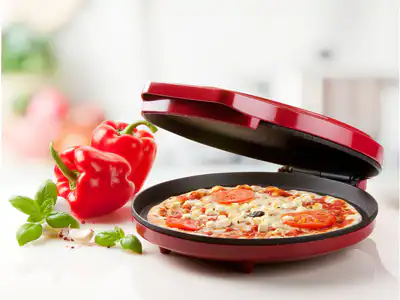 Elektrischer Mini Pizzaofen für Tisch - Flammkuchenofen Tischofen Tischbackofen