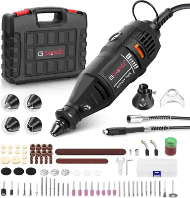 GOXAWEE Rotationswerkzeug-Kit mit MultiPro schlüssellosem Bohrfutter und