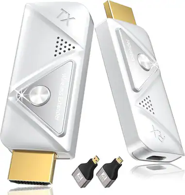 Wireless HDMI Transmitter und Receiver 328FT/100M, 2.4G+5G Plug & Play Wirele...