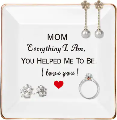 Keramik Ring Schale Schmuck Tablett - Mama Geschenke, Remember I Love You Mama