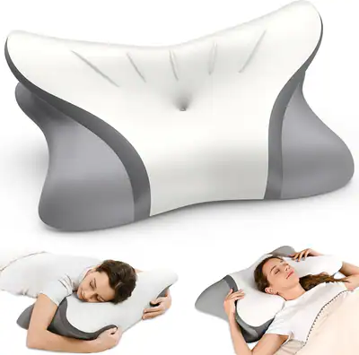 Schmerzlinderung Hals Nackenkissen, ergonomische Kontur | Q-Max Kühlung | Nicht