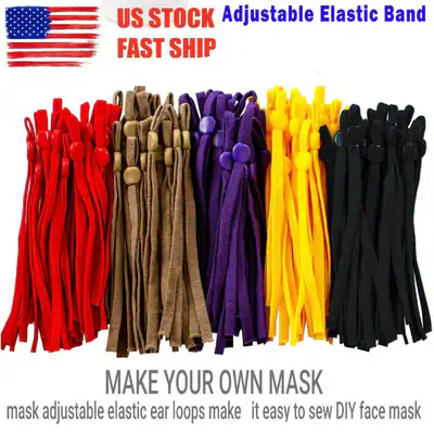 DIY Maske Nähen Gummiband mit verstellbarer Schnalle für Gesichtsmaske 12