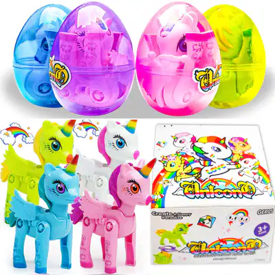 Ostern Einhorn Eier Spielzeug für 3 4 5 6 7 8 9 Jahre Mädchen Geburtstag