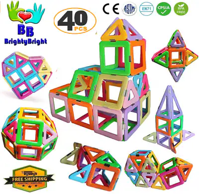 40-teiliges Set magnetische Bausteine pädagogischer Vorbau Schloss Spielzeug