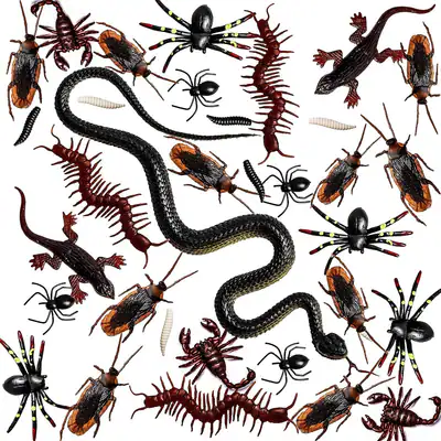 148 Stck. Gefälschte Käfer Insekten Schlangenspinnen Tausendfüßler Kakerlaken