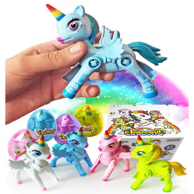 Multicolor Ostern Einhorn Eier Spielzeug für 3-5 Jahre alte Mädchen Geburtstag