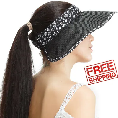 Damen Frauen Sommer Sonne Stroh Schirmmütze offen Top Kappe Hut/mit Mode