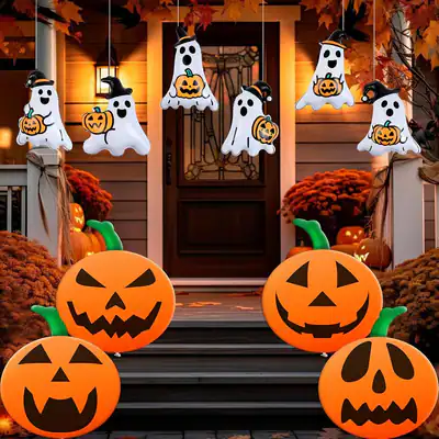 10 Globos aufblasbare Halloween Geist Luftballons 16 Zoll 9 Zoll PVC Hof Party