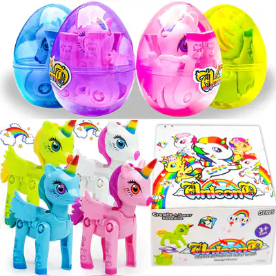 Ostereier Spielzeug Einhorn für 3 4 5 6 7 8 9 Jahre Mädchen Geburtstag