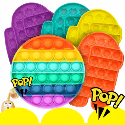 [24er Pack] Multicolor Popit Fidget Pop Spielzeug Push Bubble Sensorik Set