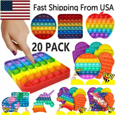 [20er PACK] BULK Popit Fidget it Pop Spielzeug Push Bubble Sensorik Set