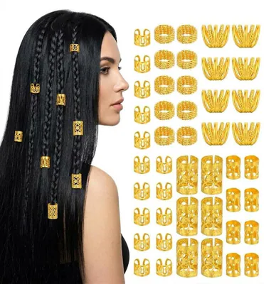 110 Teile Gold Haarschmuck für Zöpfe Accessoires Haarstulpen ⭐️⭐️⭐️⭐️⭐️