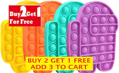 4er Pack Spiel Push It Pop Blase Fidget Squeeze Autismus Sensorisches Silikon