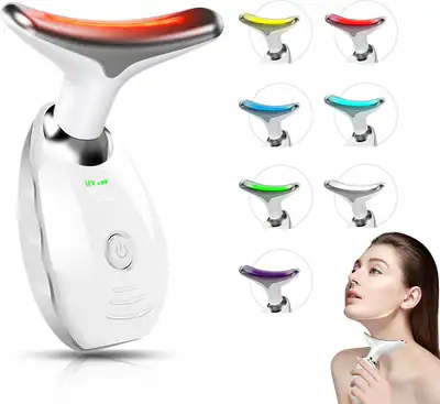 Masajeador LED Para La Cara Facial Rostro Rejuvenecimiento Estiramiento Spa #1