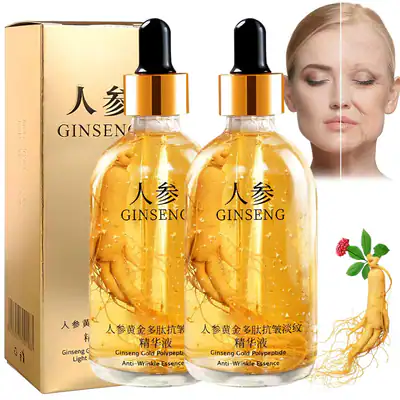 2 Stück Ginseng Gold Extrakt Anti Aging Essenz Öl, Ginseng Anti-Falten Essenz