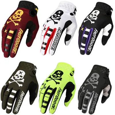 Totenkopf Unisex Mountainbike Fahrrad Radfahren Vollfinger Handschuhe MTB