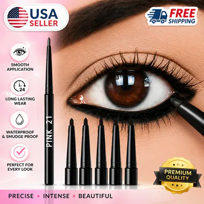 5 Stück wasserfester schwarzer Eyeliner Stift langanhaltend wischfest Set