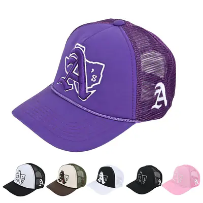 Baseballmütze Buchstabe A Stickerei Herren Damen Trucker Netz Hip Hop