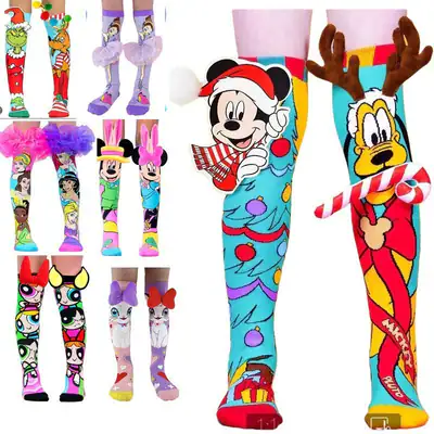 Süße Micky Minnie Kind Mädchen Socken Cartoon halbhohe Socken mit 3D Ohren