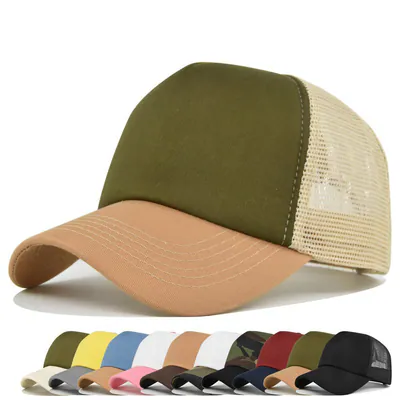 Baseballmütze Herren Damen leer Trucker Netz Hip Hop atmungsaktiv