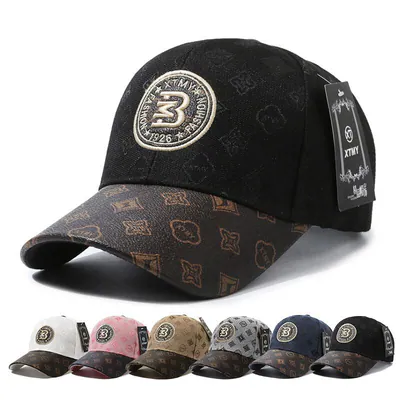 Stilvolle bestickte Hip-Hop-Baseballmütze mit Druckknopflasche für Herren und