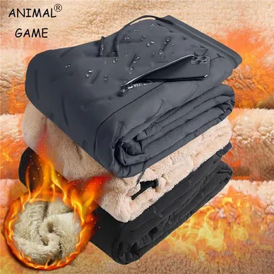 Winter Sweatwear Herren Plüsch Dicke Fleece Jogginghose Lammwolle Thermohose