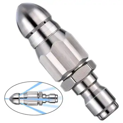 Wasserstrahldüse Hochdruck 1/4" Edelstahl Abflussreiniger Schlauch Werkzeug