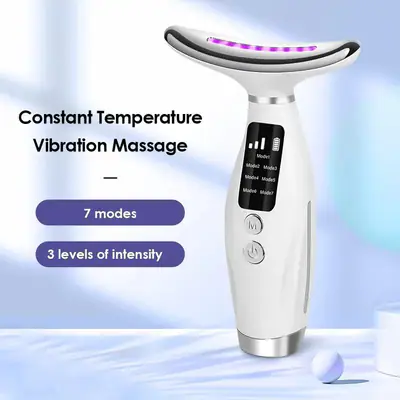 7 Farben LED Lichttherapie Anti Aging Gesichtsmassagegerät Nackenstraffung