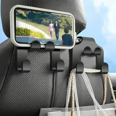 2 Stück Auto Kopfstütze Haken KFZ Handy Halter Rücksitz Aufhänger