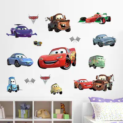 Disney Rennwagen Wandtattoo Kinder Junge Mädchen Kinderzimmer Deko Wandtattoo