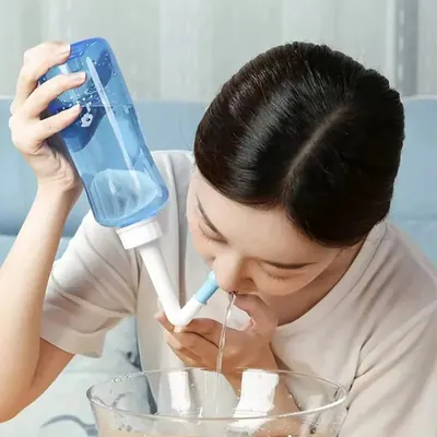 300ml Nasenspülung Neti Topf Nasenreiniger Flasche Irrigator