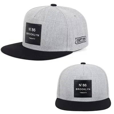 Baseballmütze Herren Damen Druckknopflasche flache Spitze geflickt Mode Hip Hop