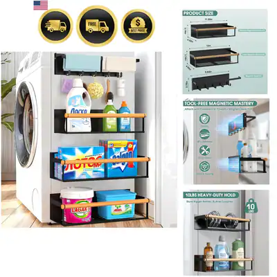 Magnetische Ablagen für Waschmaschine Küche Kühlschrank Bad Aufbewahrung 4 Stück