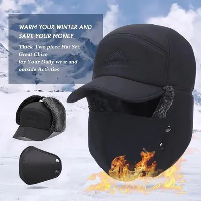 Winter warme verdickte Kunstfell Baseball Mütze Herren und Damen Skifahren weich