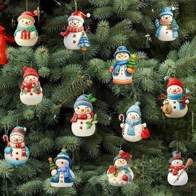 6 Stück Weihnachten Hängeschmuck ​Weihnachtsmann Puppe Weihnachtsbaum Hängedeko