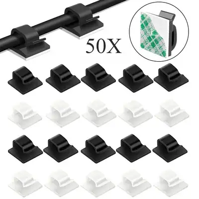 Selbstklebende Kabelclips Auto Kabelhalter Kabel Organizer Klemme Weiß
