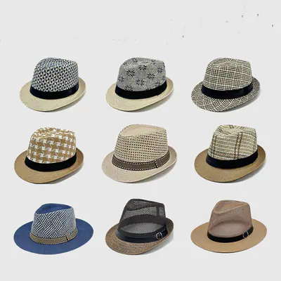 Unisex Herren Damen Sommer Strand Sonnenhut Jazz Panama Trilby Fedora Hut