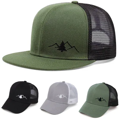 Unisex Herren Damen Trucker Mesh Baseball Mütze Hip Hop bestickt Snapback Cap